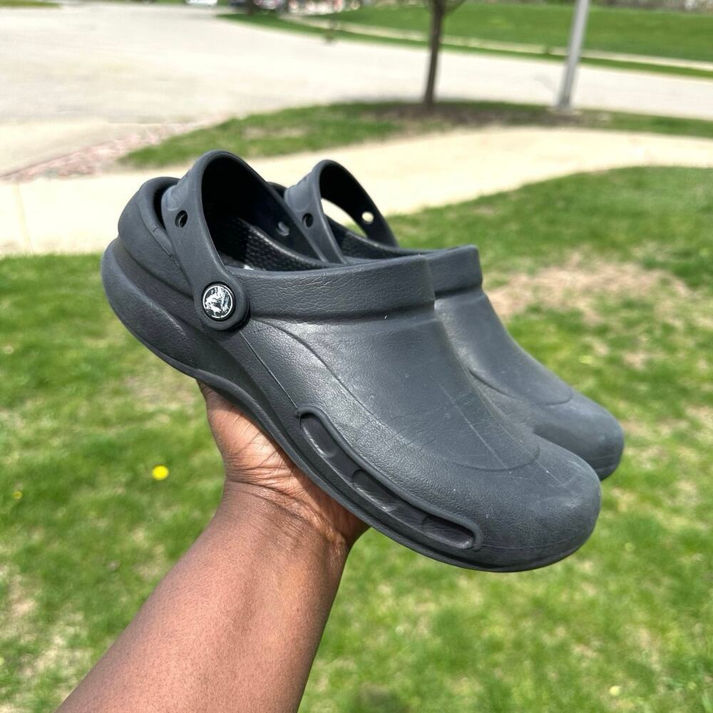 Crocs Bistro Adult Unisex Work‎ Clogs Size M6 W8 Black - Picture 12 of 14